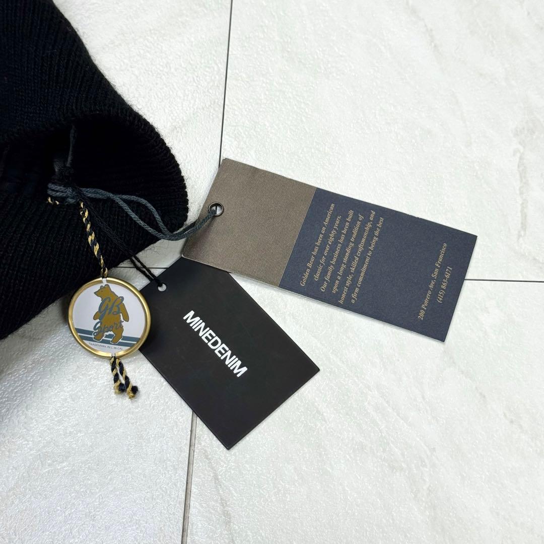 新品タグ付き マインデニム GB Sport レザー スタジャン L 黒