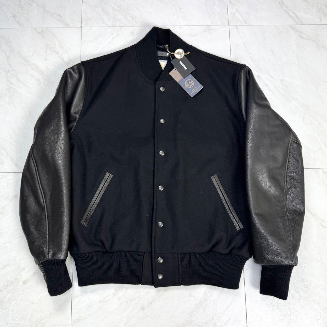 新品タグ付き マインデニム GB Sport レザー スタジャン L 黒