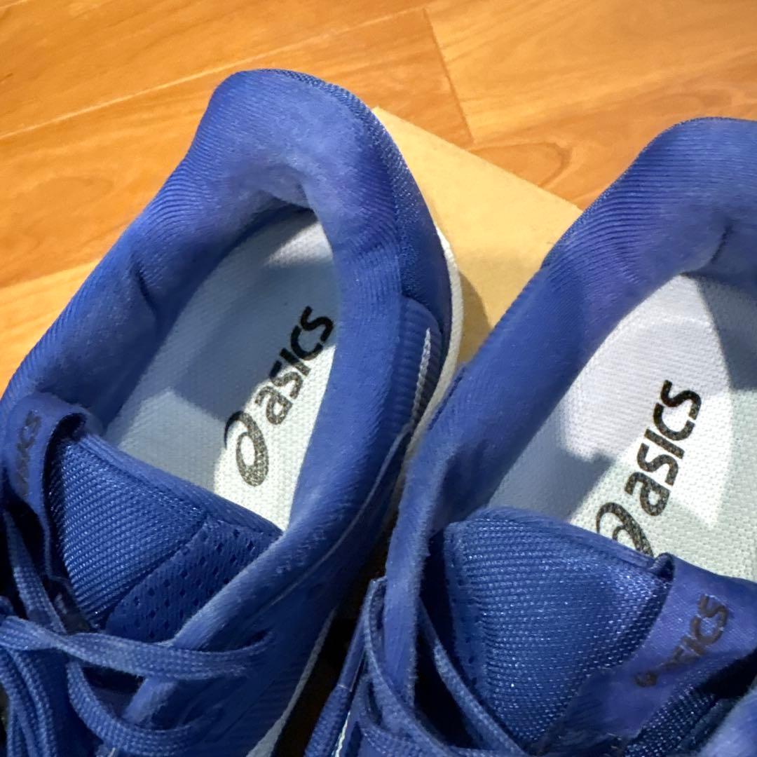 中古美品asics テニスシューズ 青