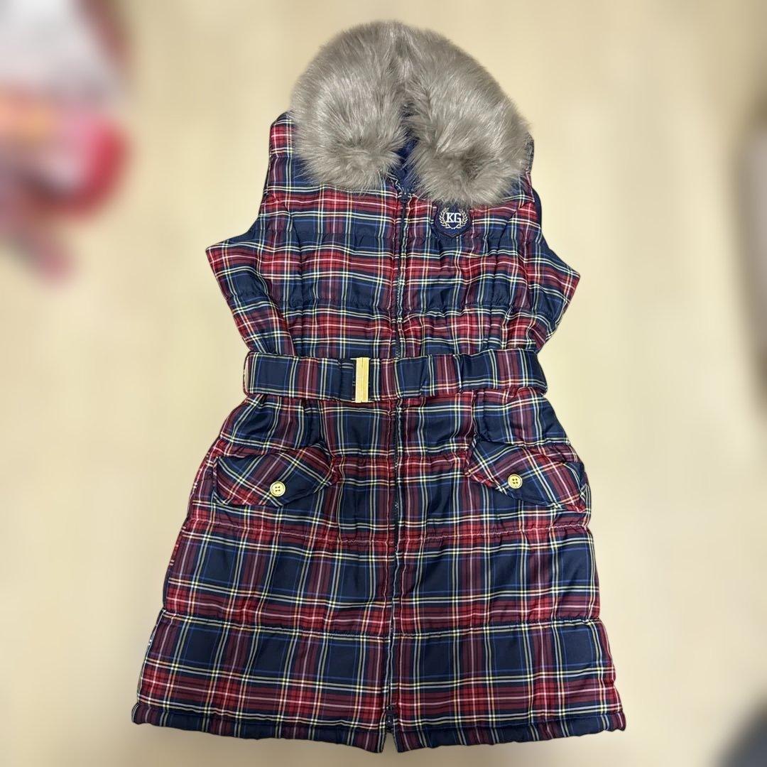 ゴルフウェア　ロングダウンベスト　ワンピース　キスオンザグリーン