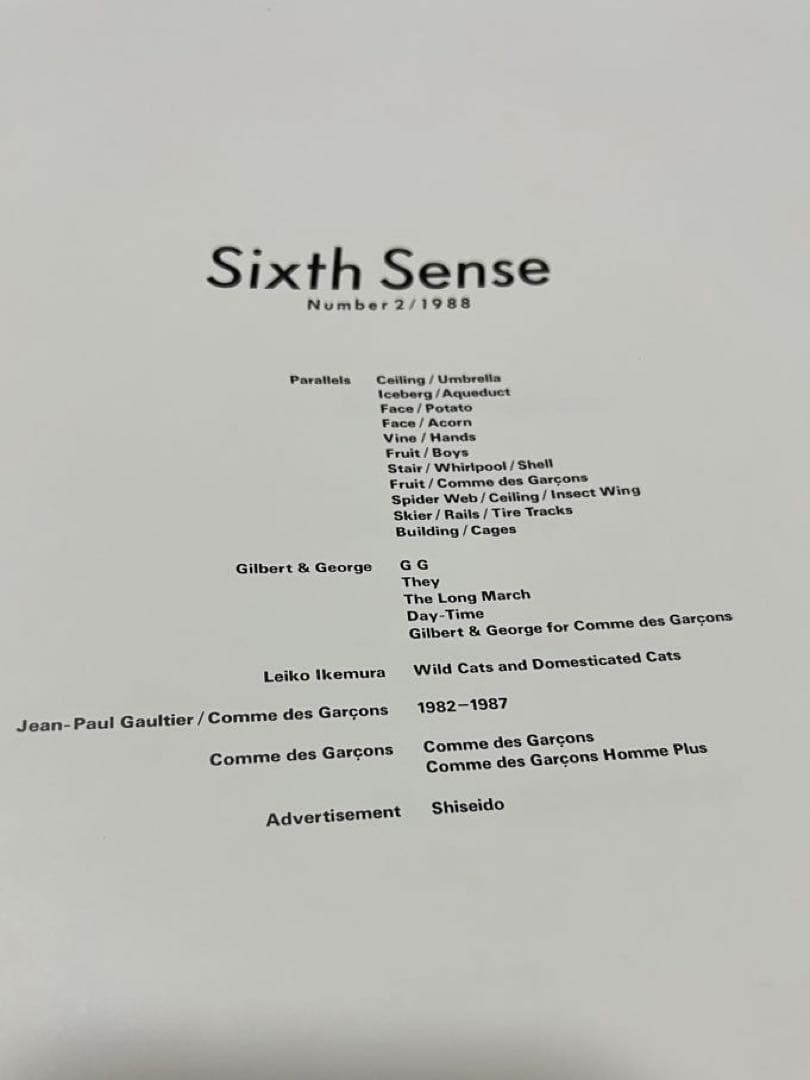 ①COMME des GARCONS Six No.2　コム・デ・ギャルソン