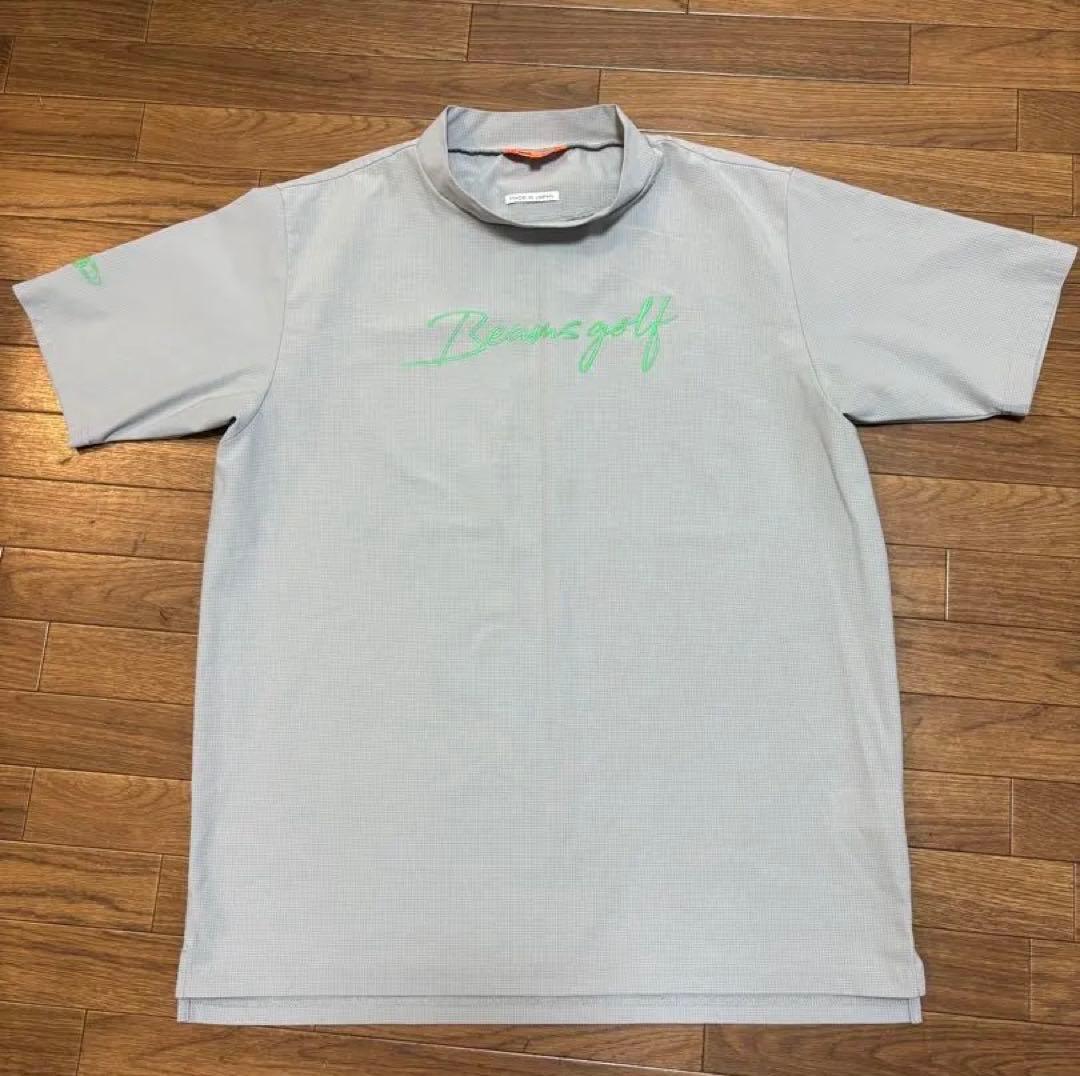 ビームスゴルフライトグレー モックネックゴルフシャツ