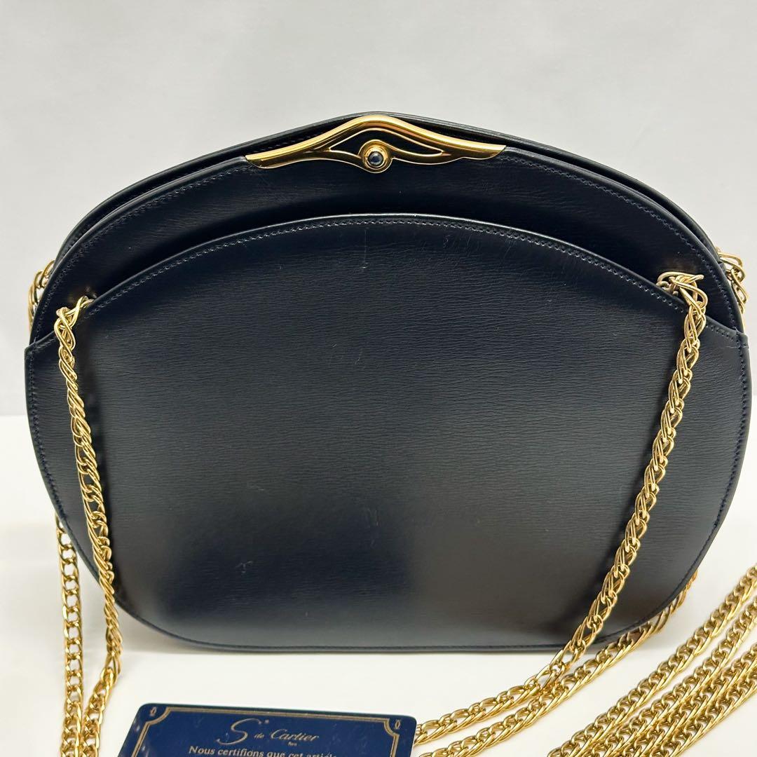 S de Cartier カルティエ マスト Wチェーン ショルダーバッグ
