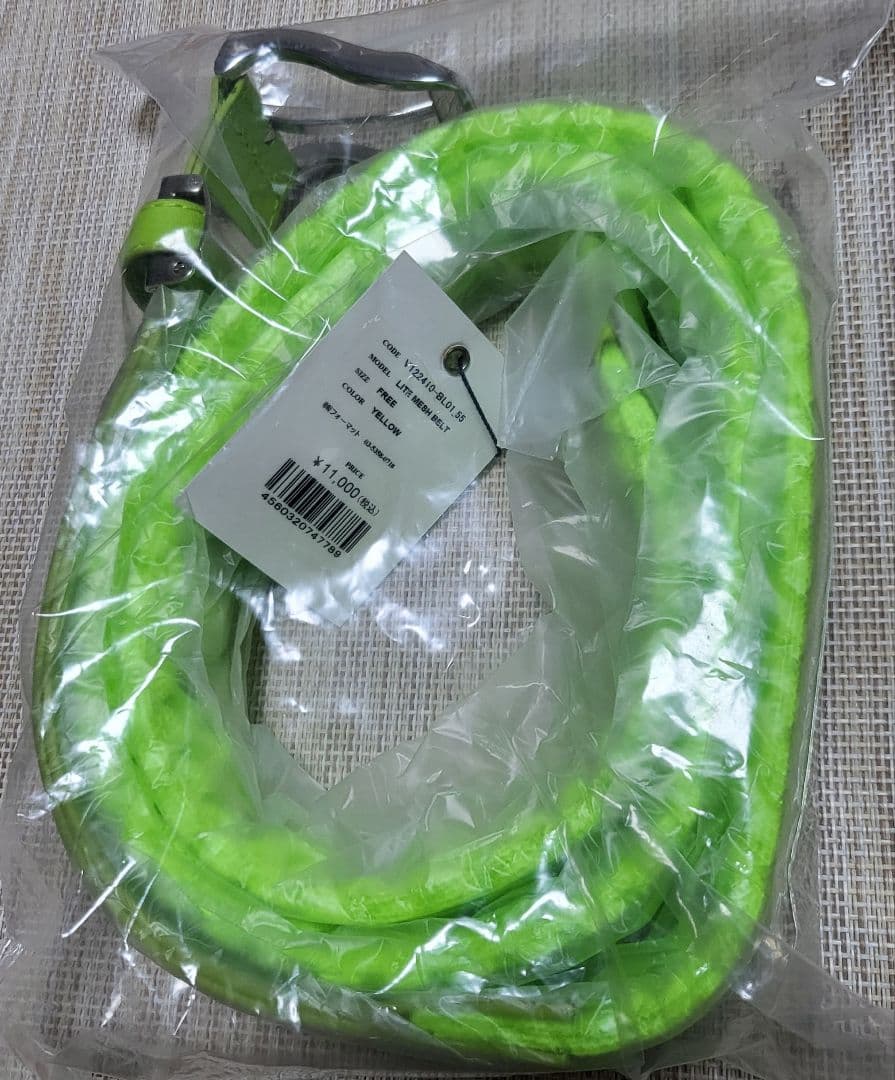 新品★V12 蛍光グリーン メッシュ ベルト