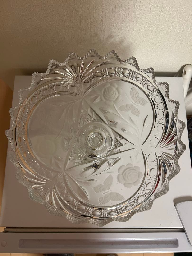 ドイツ BEYER クリスタルガラス ヴィンテージ バイエルン製 フルーツボウル