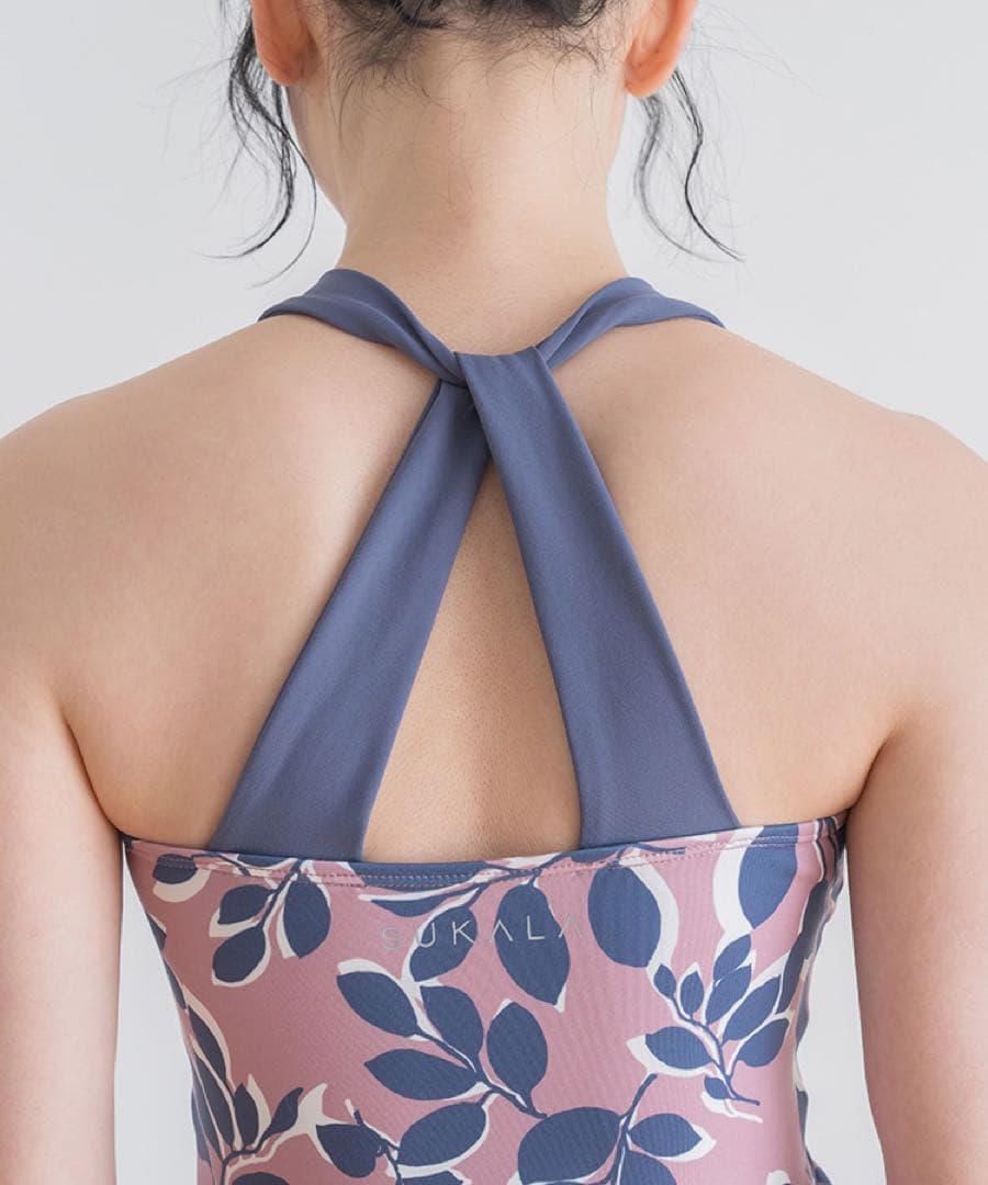 新品未開封【SUKALA】リーフバイカラータンクトップ　スモークオレンジ　S