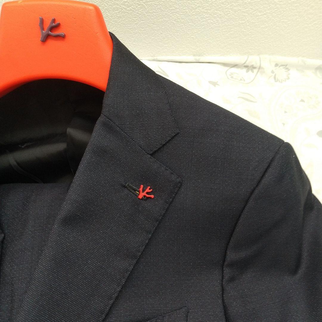 極上美品❗️isaia 長谷部 微艶 卒業式 入社式 ダークネイビー 濃紺