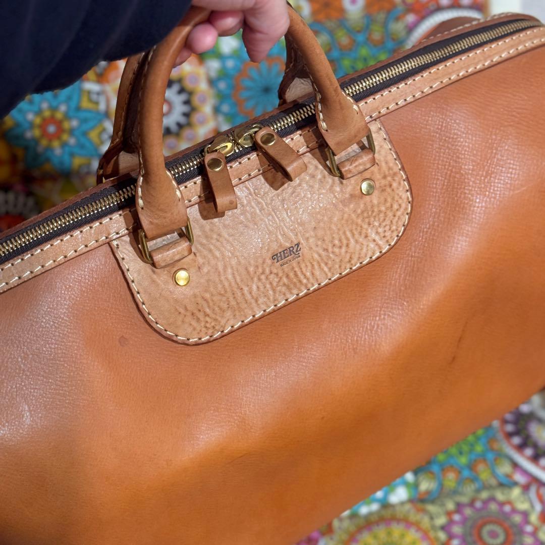 HERZ ボストンバッグ ビッグサイズ ヘルツ レザー ヌメ革