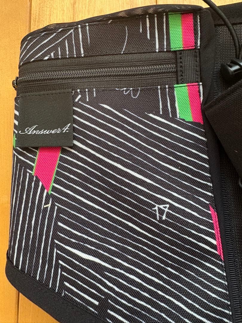 Answer4 ストライプ柄 ウエストポーチ　NO LIMIT