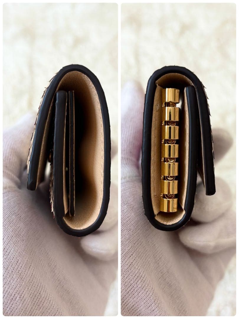 付属品完備 未使用級 キーケース カードケース パイソン マーモント