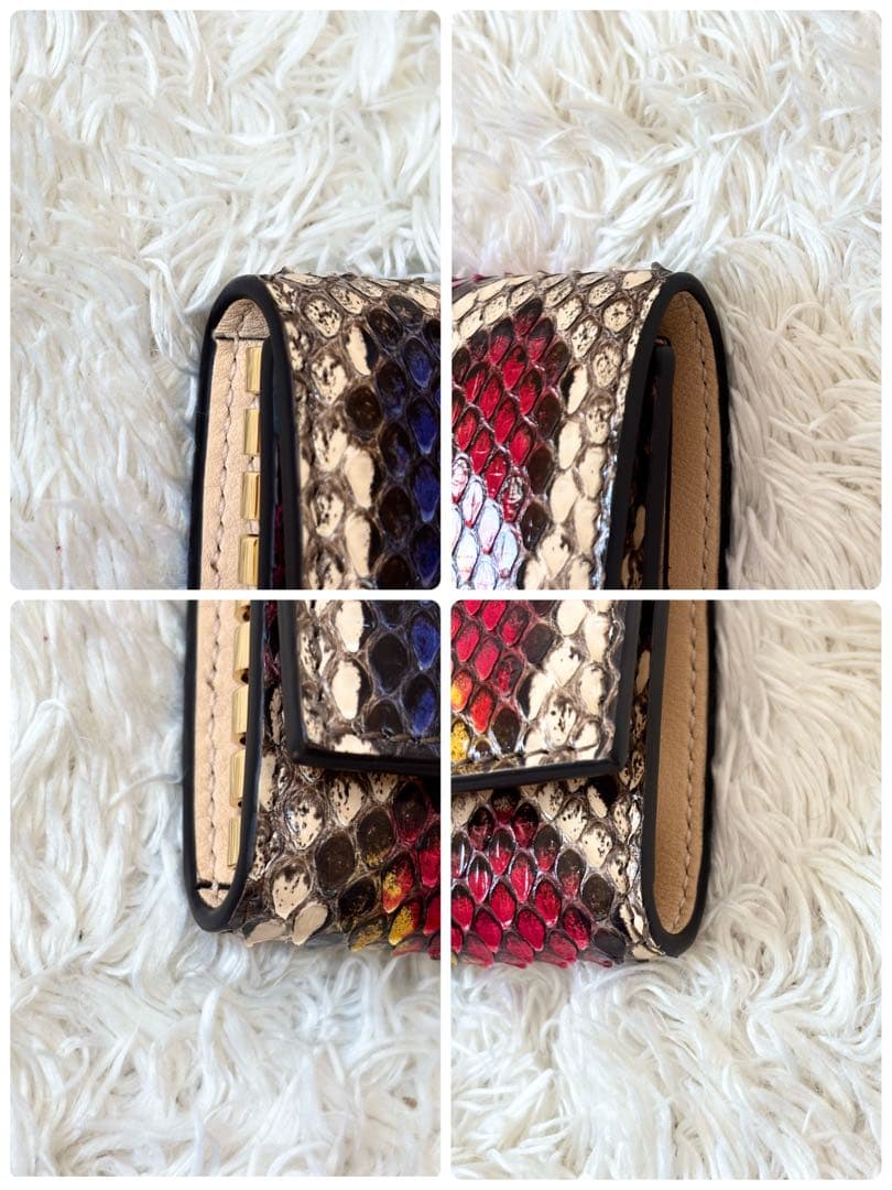 付属品完備 未使用級 キーケース カードケース パイソン マーモント