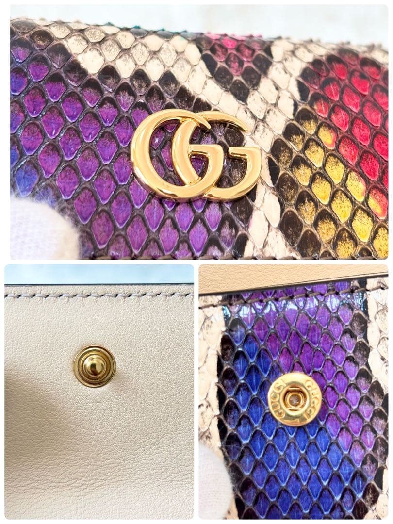 付属品完備 未使用級 キーケース カードケース パイソン マーモント