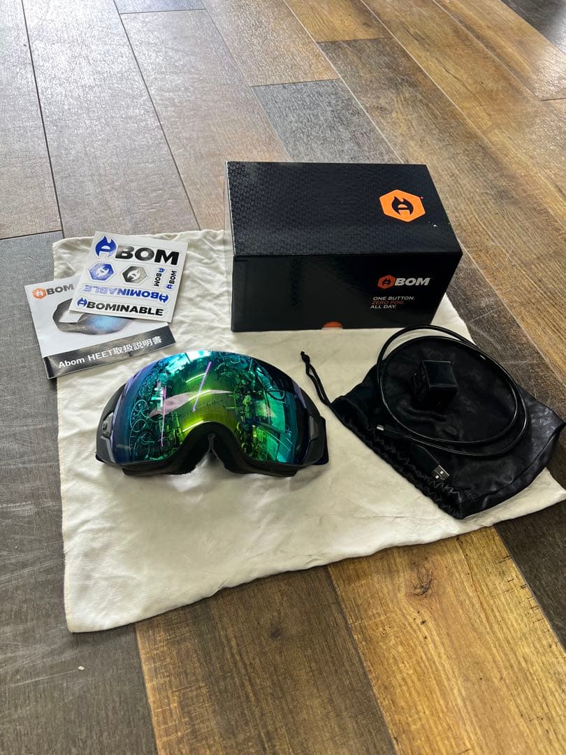 Abom HEET Goggle Flash Green Mirror エーボム