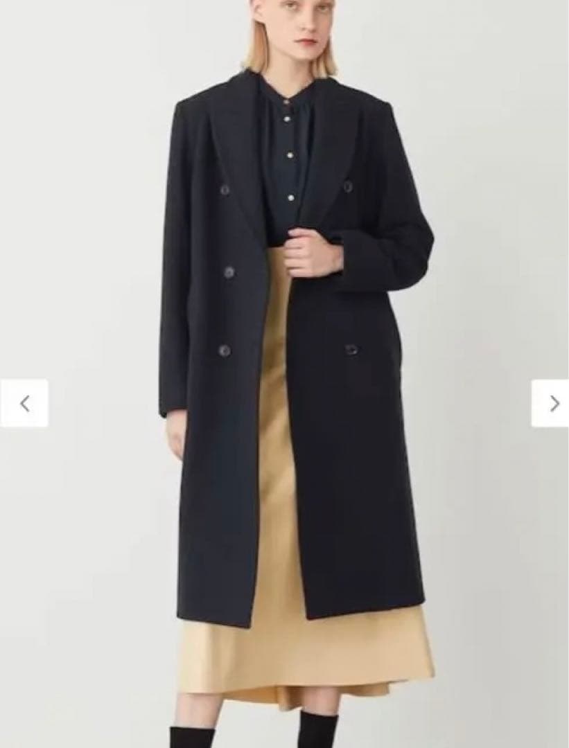 ★超美品★未使用⭐︎BEIGE, LAIRESベイジ チェスターコート色ネイビー