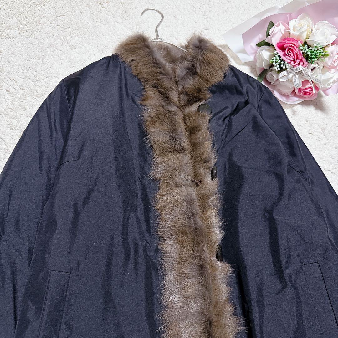 【アルボレンテARBORENTE】ロシアンセーブル　毛皮　リバーシブルコートML