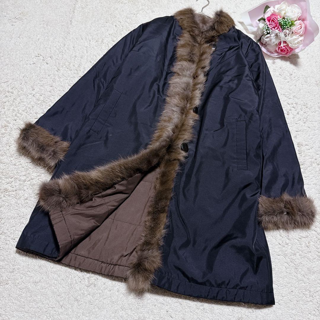 【アルボレンテARBORENTE】ロシアンセーブル　毛皮　リバーシブルコートML