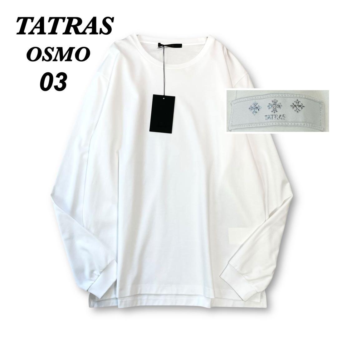 24SS✨タグ付✨タトラス OSMO ロンT 袖ロゴ 長袖 カットソー 白 03