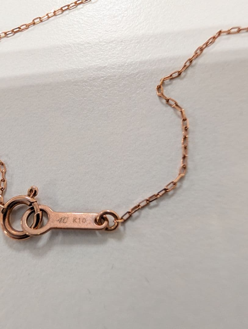 4°C フラワーモチーフ ネックレス　K10　ダイヤモンド