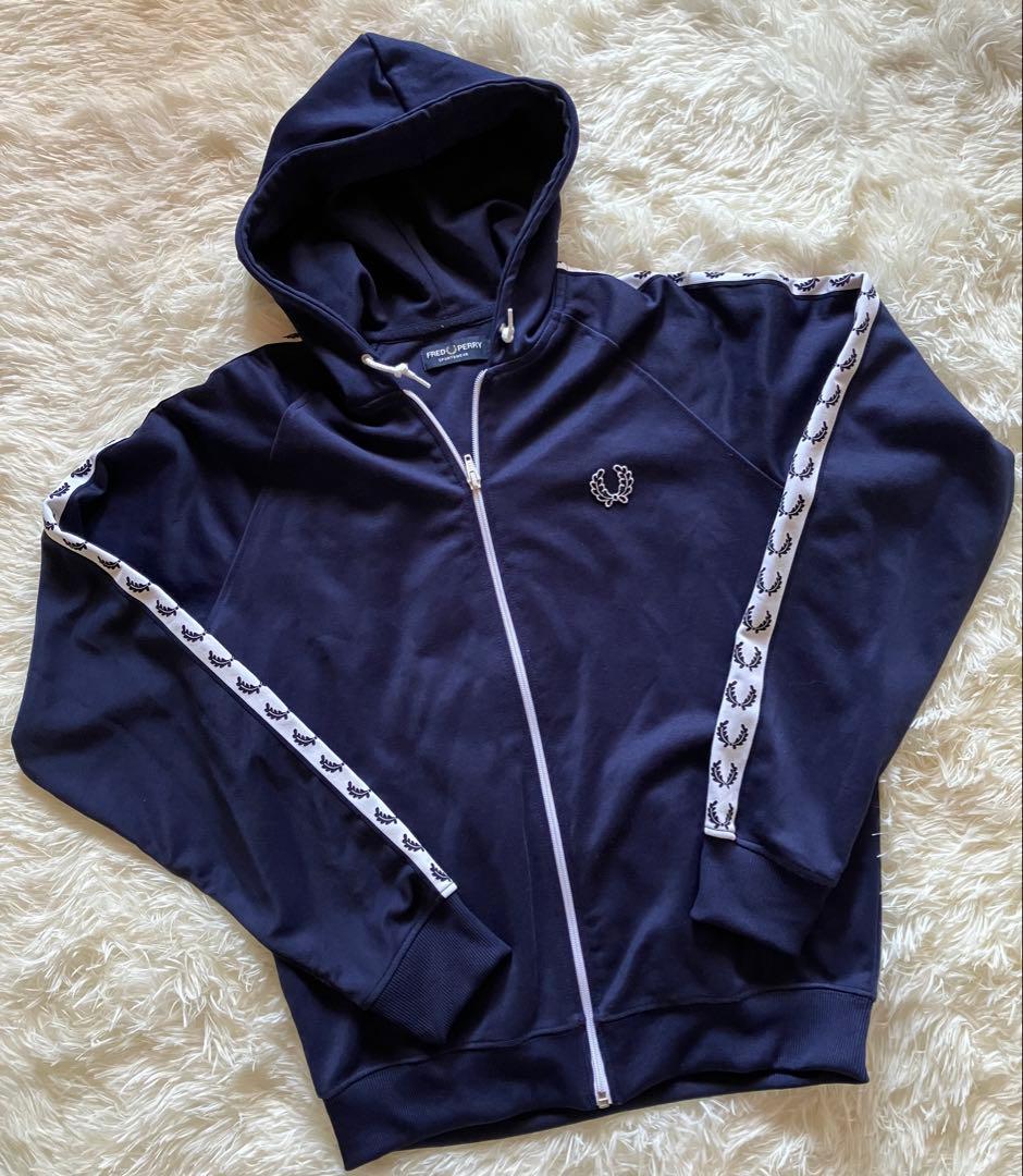 フレッドペリー　ジャージ　トラックジャケット　ネイビー　Mサイズ
