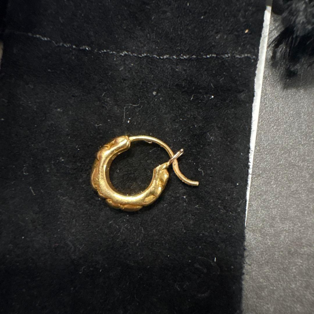クロムハーツ　22k フープスクロールタイニーピアス
