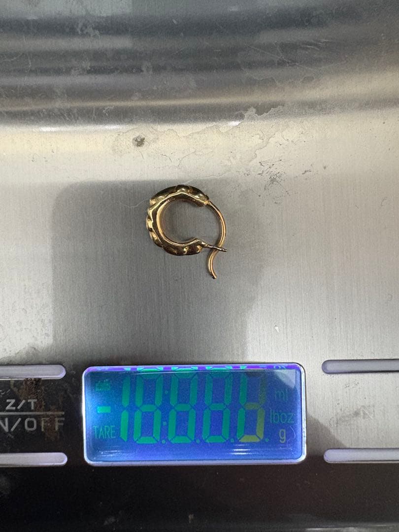 クロムハーツ　22k フープスクロールタイニーピアス