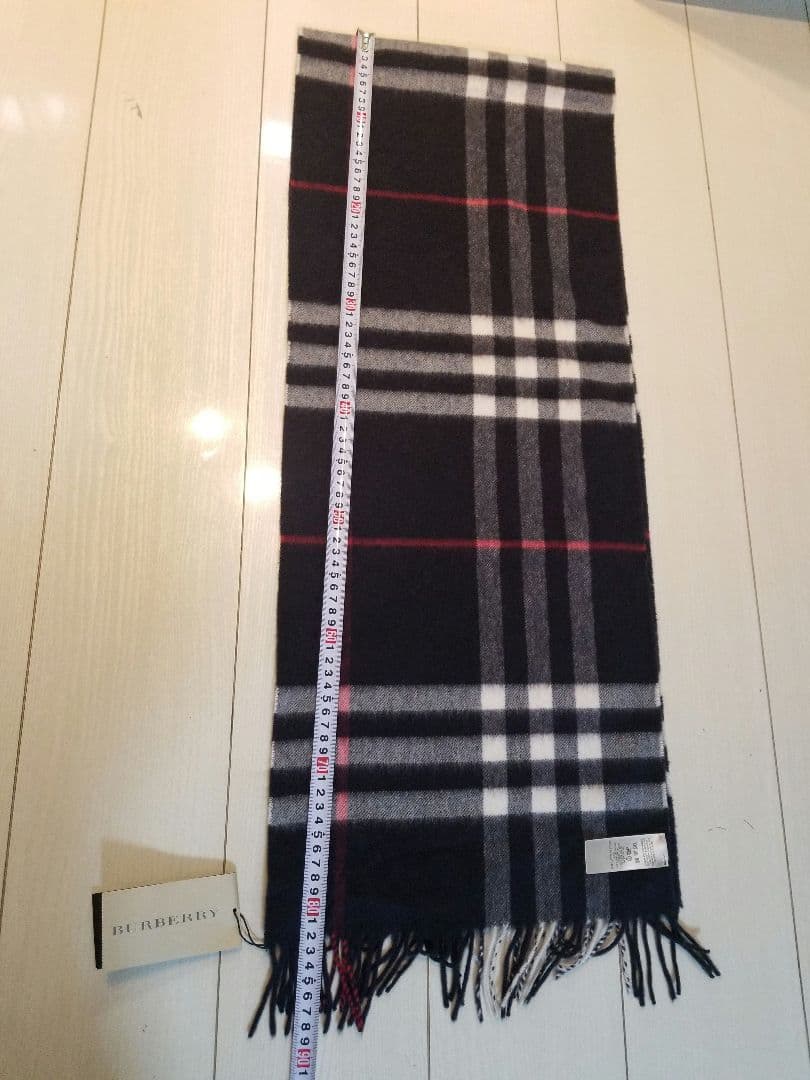 新品未使用タグ付 バーバリーカシミアマフラー ユニセックス クラシック美品