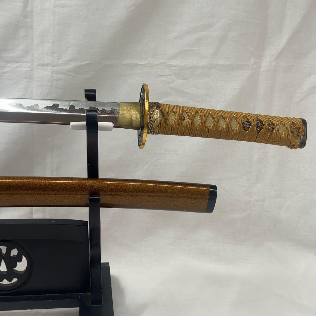 【模造刀】二本差し 太刀 脇差 昇龍 梵字 彫り込み