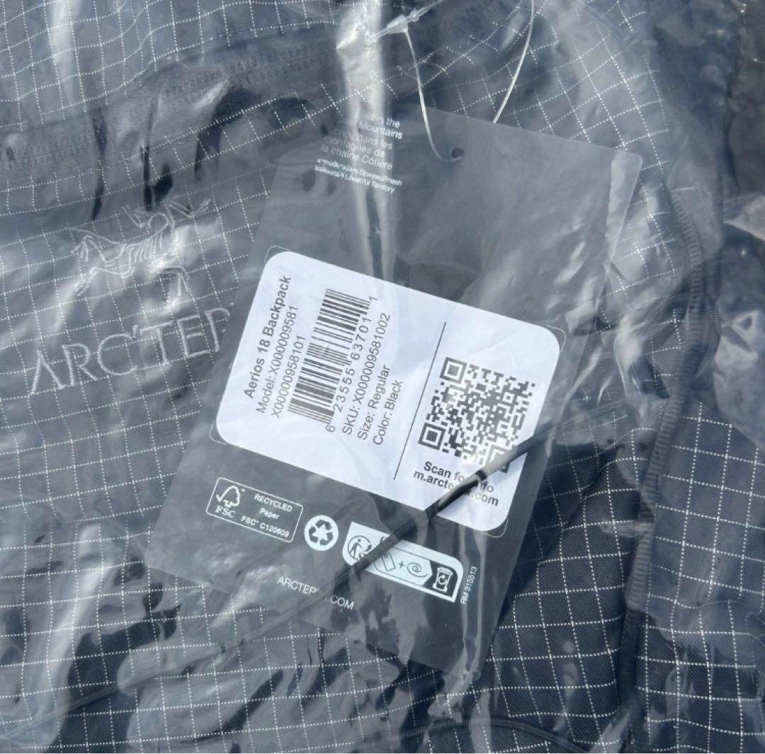 Arc'teryx Aerios 18 Backpack 黒 エアリオス 18