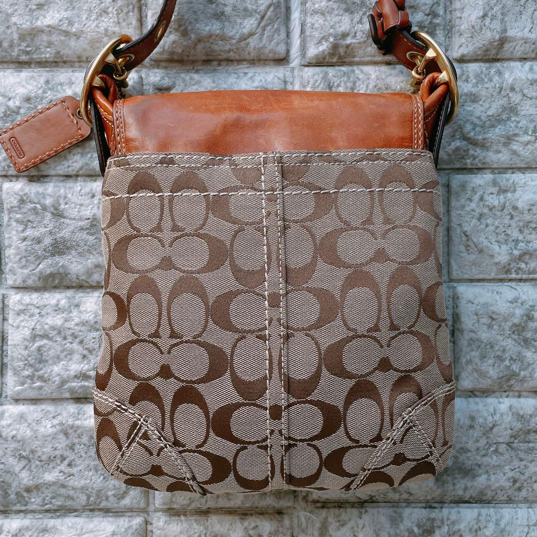 良品✨コーチ ブリーカー ショルダーバッグ キャンバス×レザー ソーホー 金具