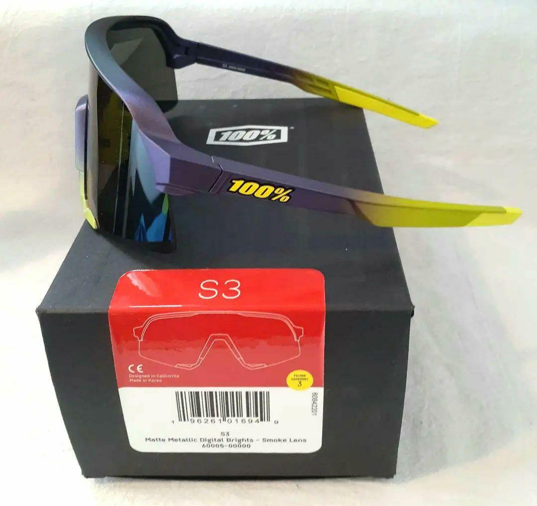 100% S3 パープル イエロー ワンハンドレッド サングラス