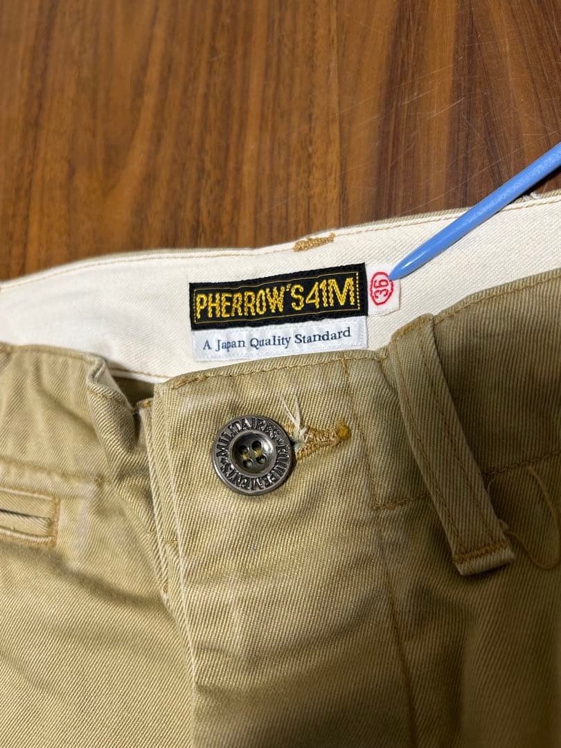 PHERROW'S チノパン大戦モデル　P41Ｍオリーブ 36