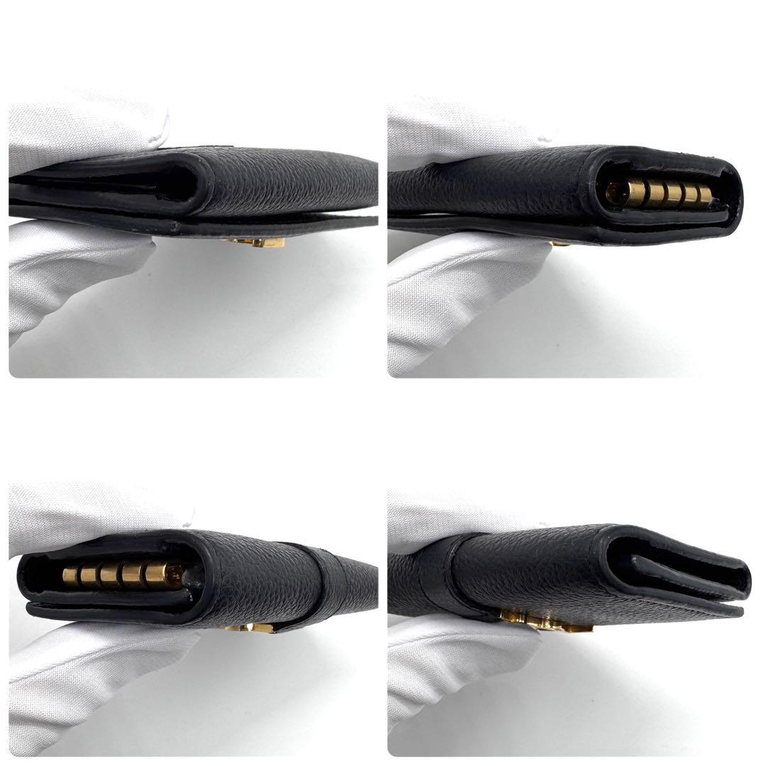 未使用級✨サンローラン　4連　キーケース　カサンドラロゴ　YSL　レザー　黒