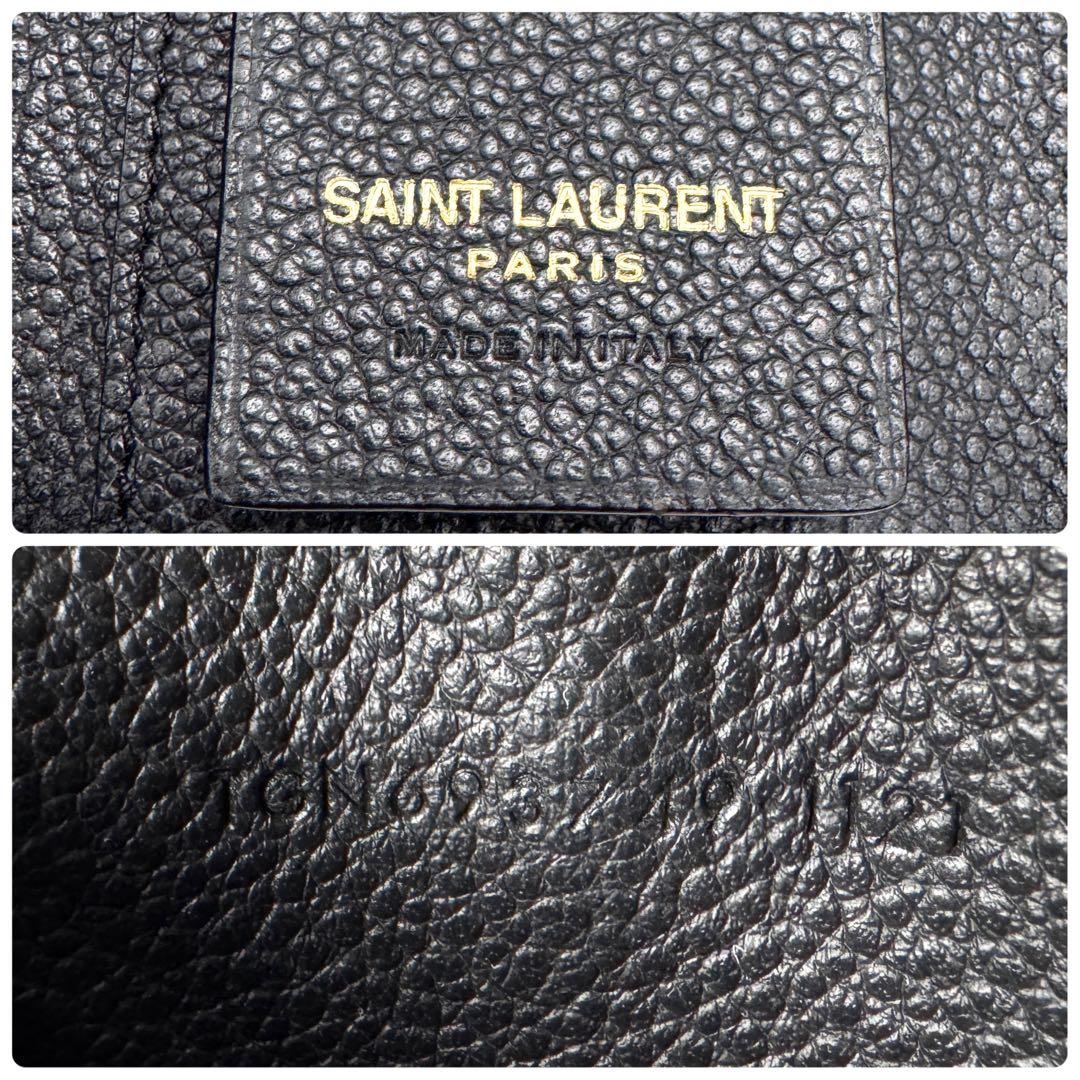 未使用級✨サンローラン　4連　キーケース　カサンドラロゴ　YSL　レザー　黒