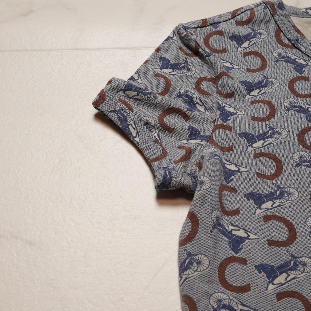 CELINE Tシャツ コットン ブルー #S 総柄