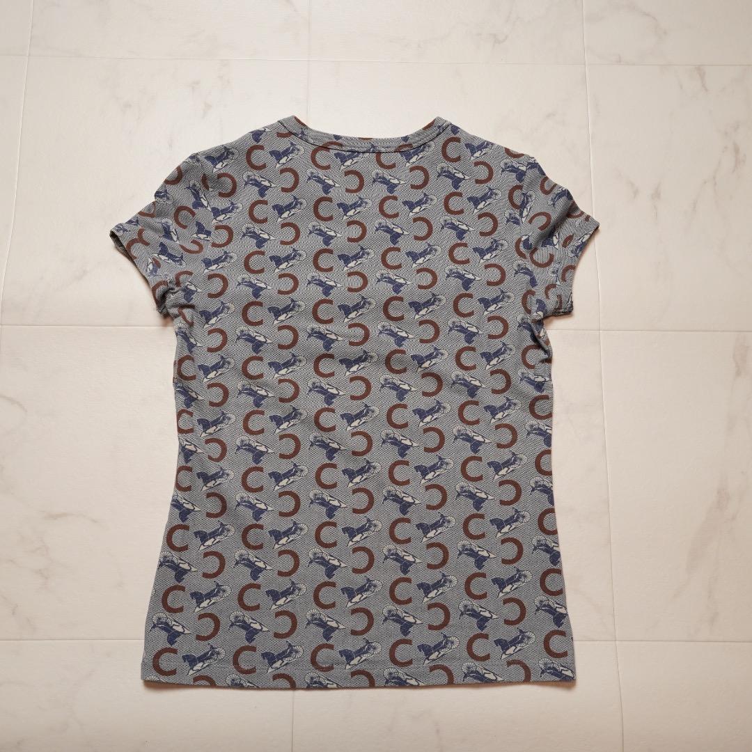 CELINE Tシャツ コットン ブルー #S 総柄