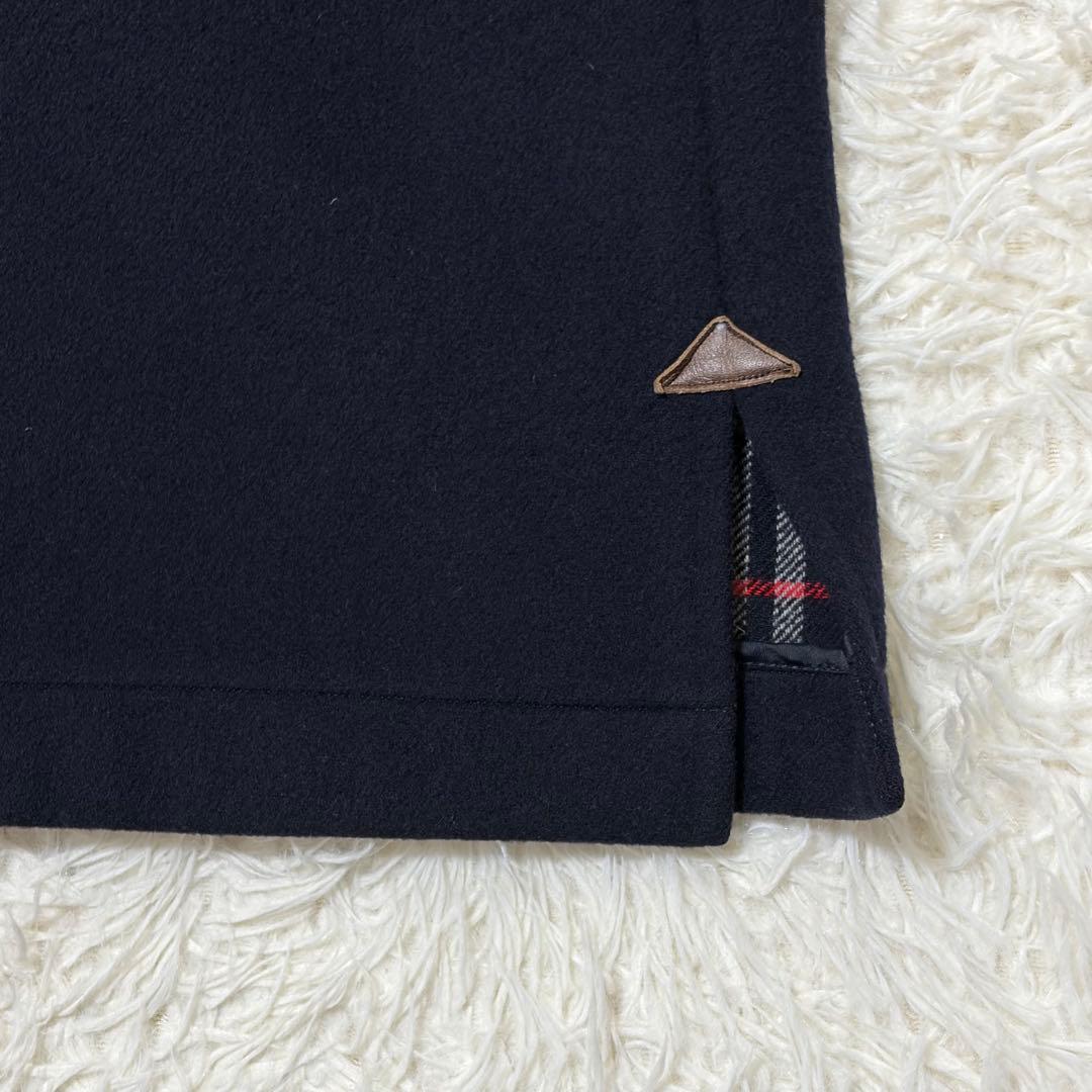 カシミヤ混✨BURBERRY バーバリー　ダッフルコート　ネイビーフリーサイズ