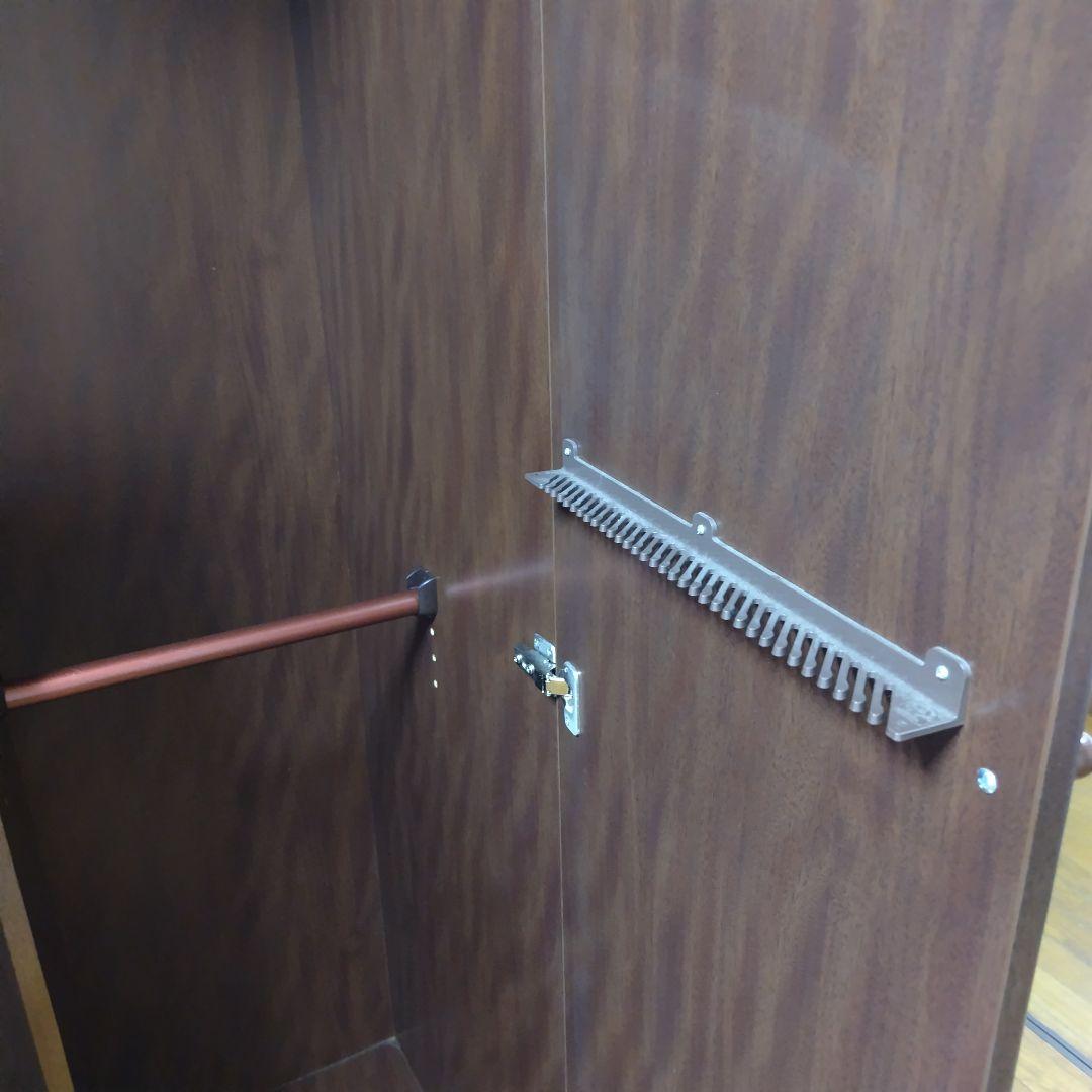 洋服ダンス　クローゼット　ワードローブ　ダークブラウン