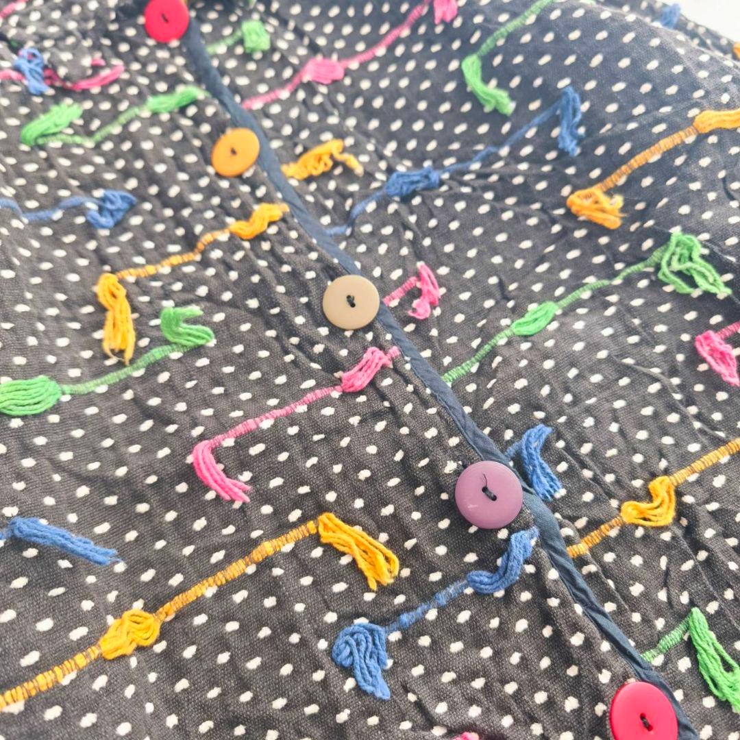 80s 90s New Directions ヴィンテージ フリンジ 　ブラック