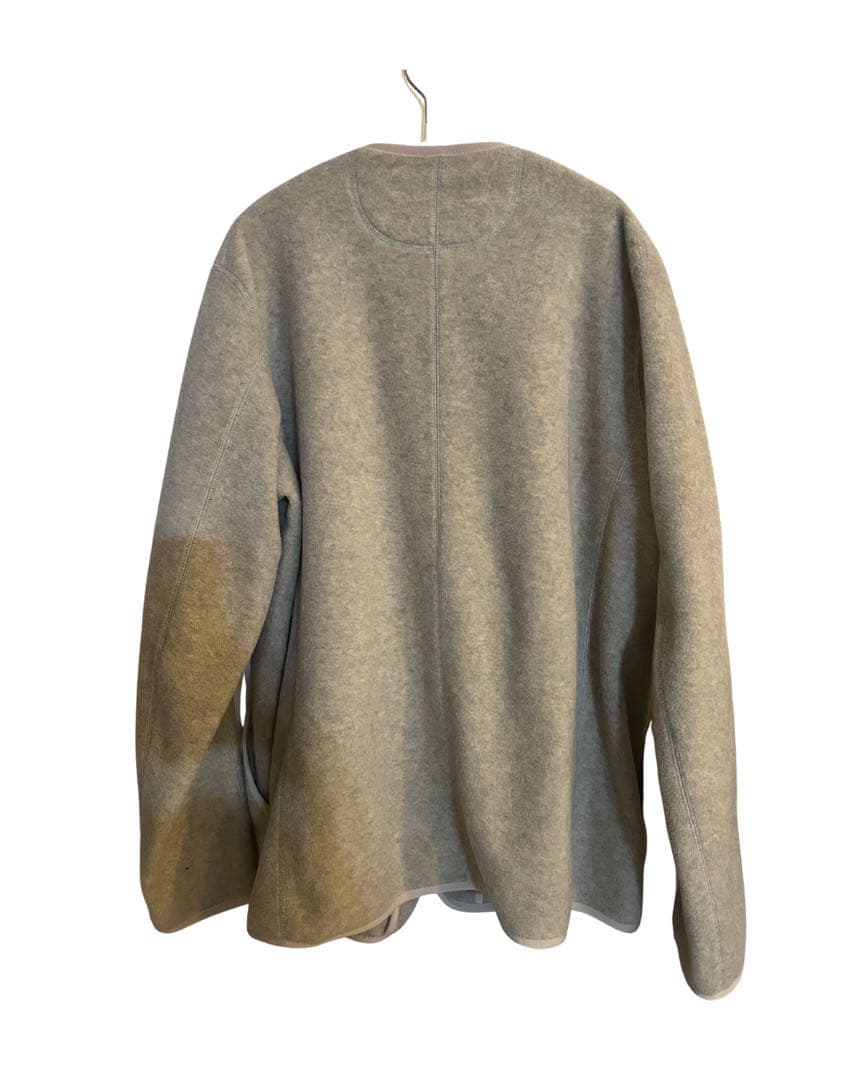 DANTON ダントン ウールモッサ ノーカラージャケット グレー 40