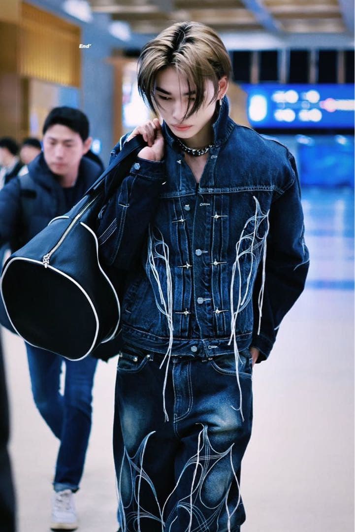 な*み様 ENHYPENニキ着用サグクラブ トライバルツリーデニムジャケット　サ