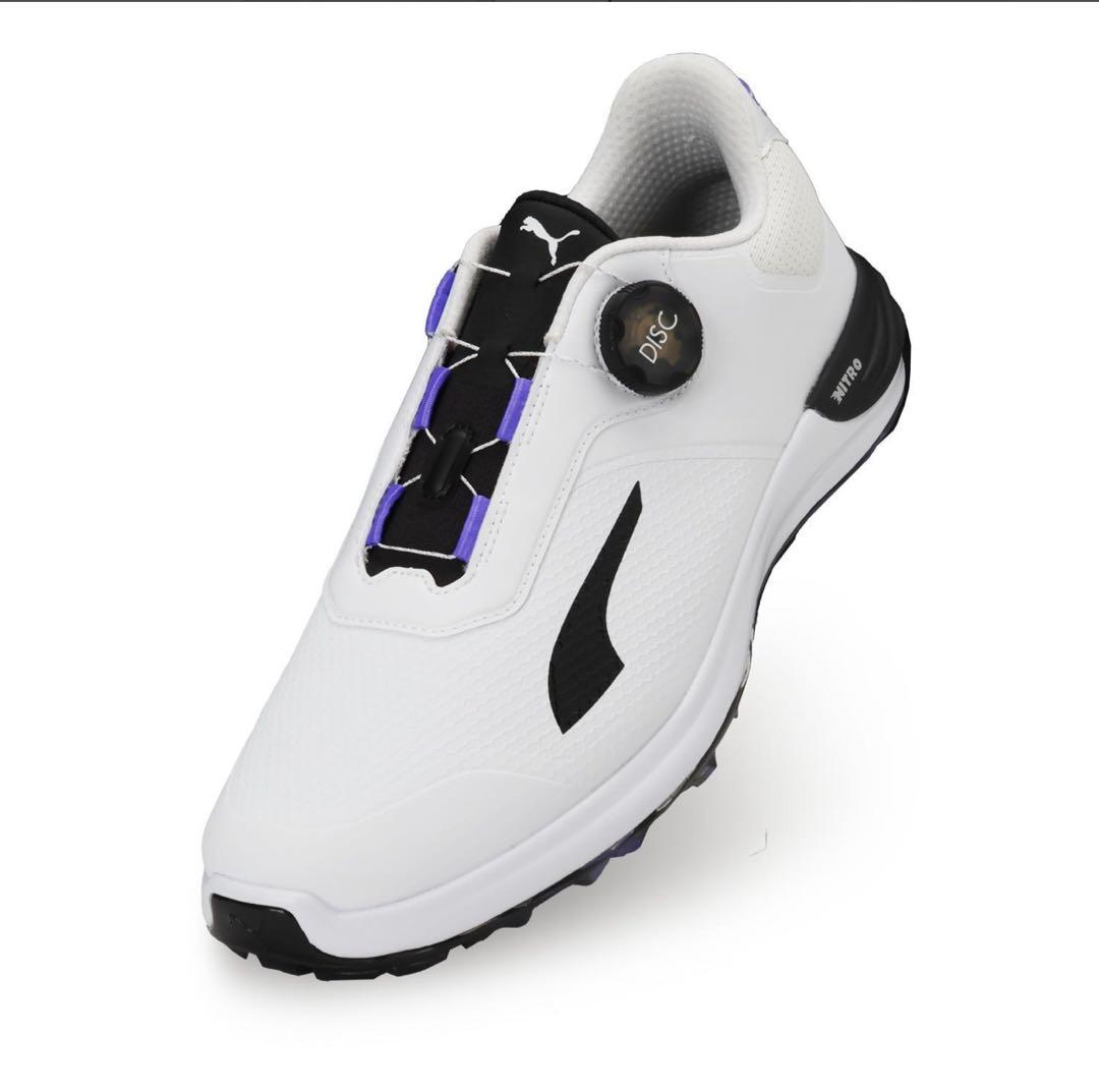 Puma DISC ゴルフシューズ ホワイト/ブラック/パープル