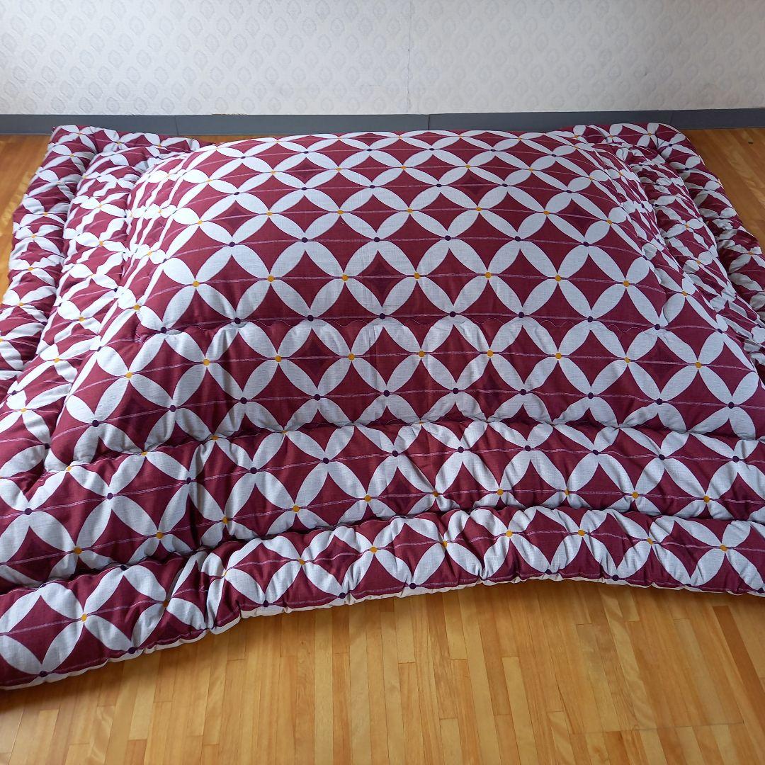 変わり織 大判長方形 厚掛け こたつ布団 綿100％ シャンタン 日本製 A②