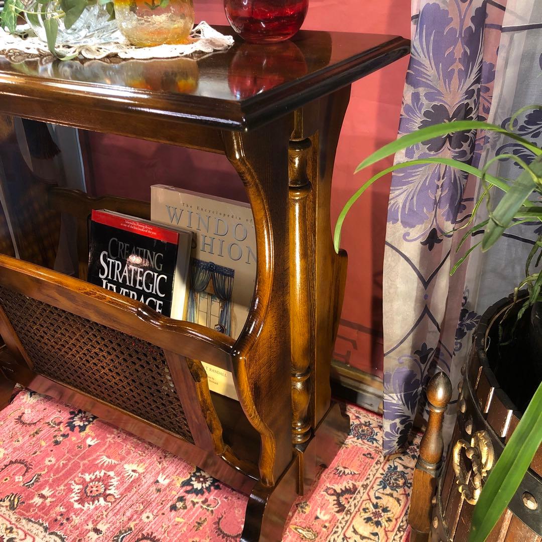 美品　カリモク　ヴィンテージ　コロニアル サイドテーブル