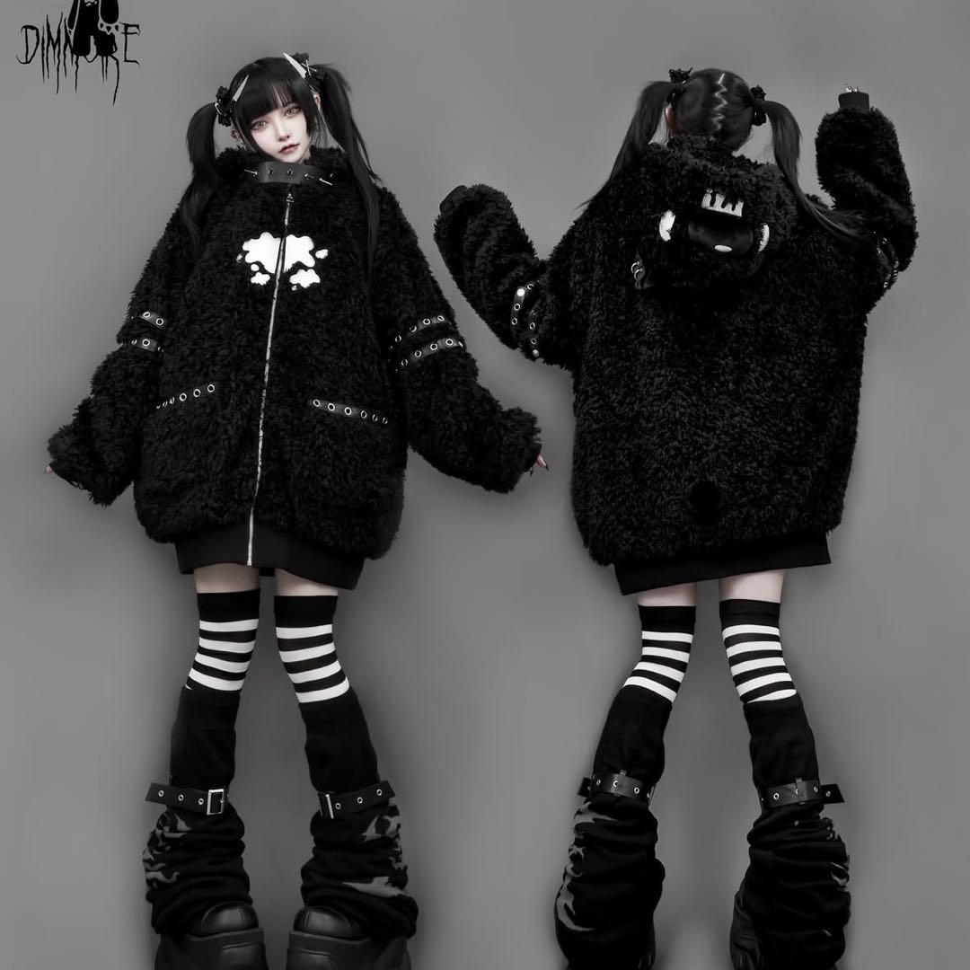 ♡ DimMoire グル〜ミ〜ボアパーカー Black