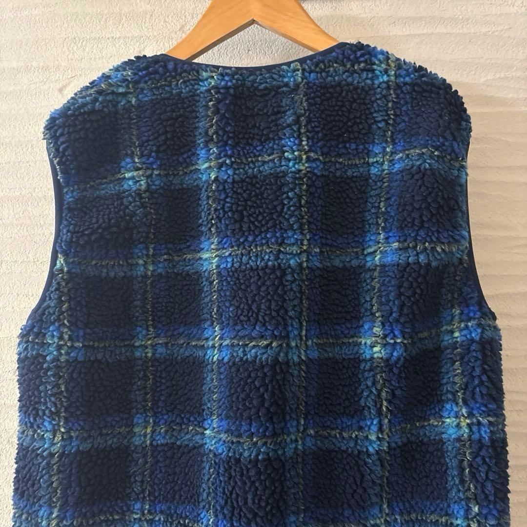 ビームスボーイ★ボーイジャカードボアプルオーバーベスト23FWブルーt2508