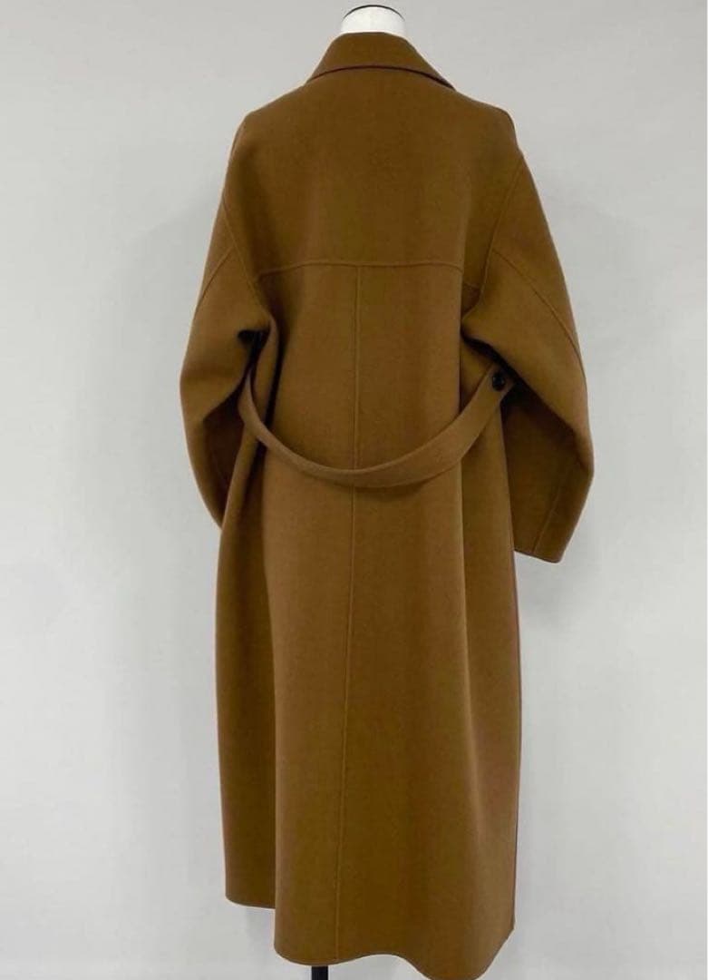 LOHEN／ローヘン ロングタイロッケンウールリバーコート キャメル