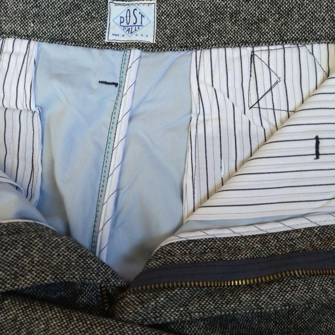 オールド USA製 POST OVERALLS ツイード ワークパンツ S