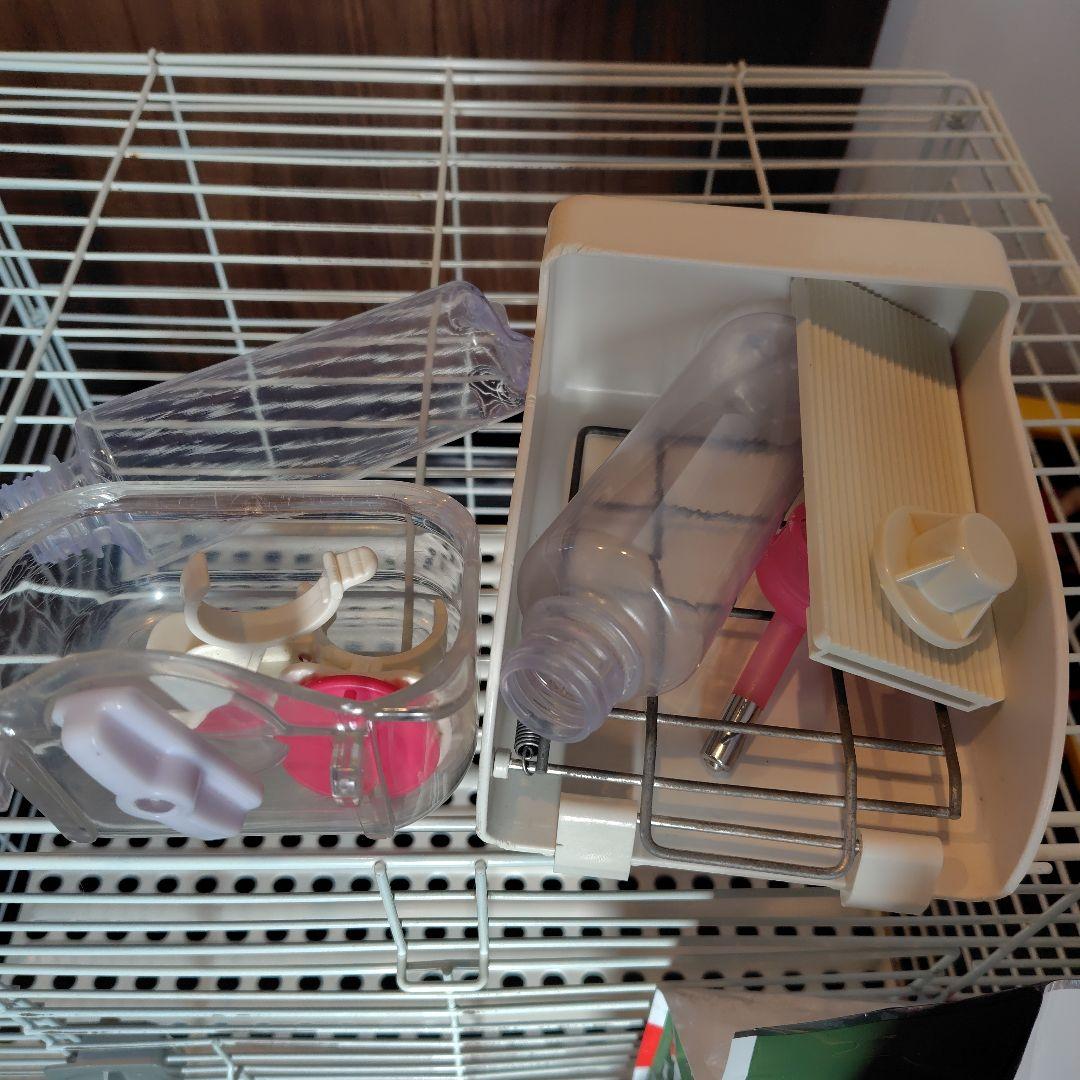 うさぎ小屋　フード、草、トイレ砂など