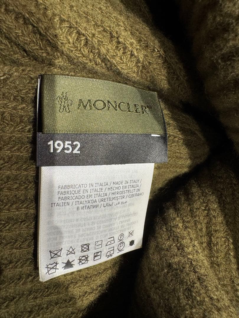 MONCLER 1952 オリーブグリーン ニット帽ビーニー