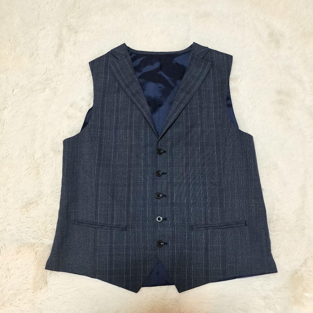 【極美品】パーフェクトスーツファクトリー 3ピース2Bシングルスーツセットアップ